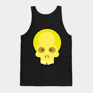 Halloween Yellow Skull Tank Top